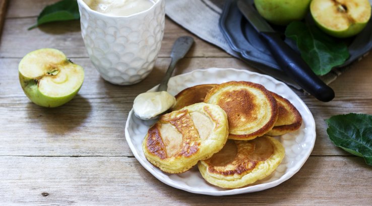 Оладки з яблуками і грушами