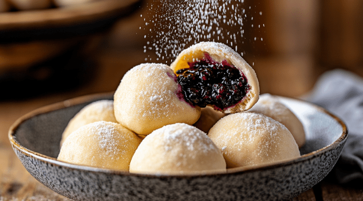 Ліниві вареники з ягодами