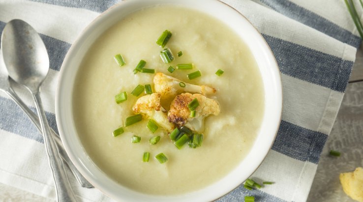 Крем-суп із запеченої цвітної капусти