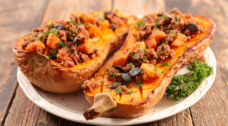 гарбуз фарширований м'ясом