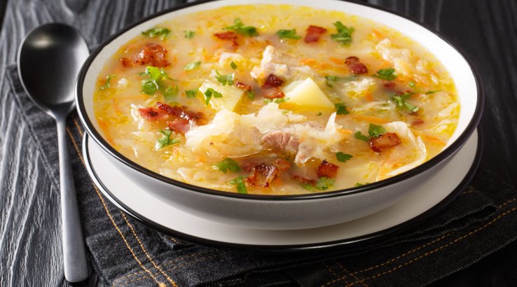 Картопляний суп із шинкою