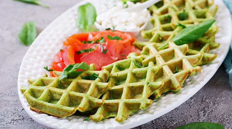 Вафлі з кабачків і моцарели