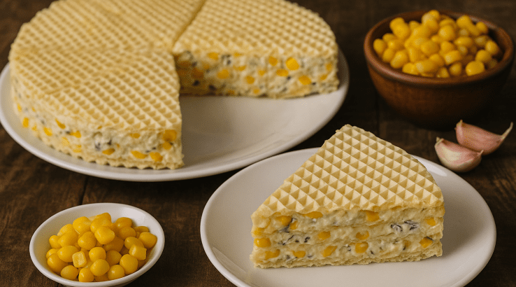 Вафельний торт з кукурудзою