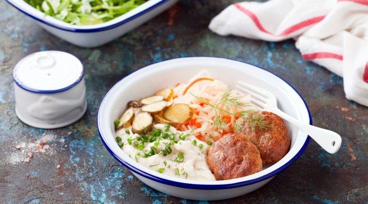 Пюре з селери і цвітної капусти з фенхелем