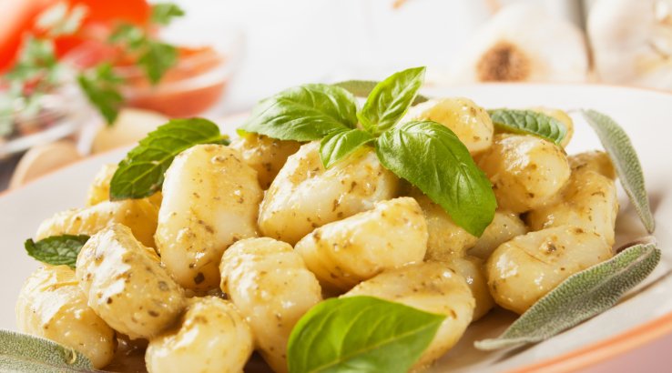 Манні галушки з грибами