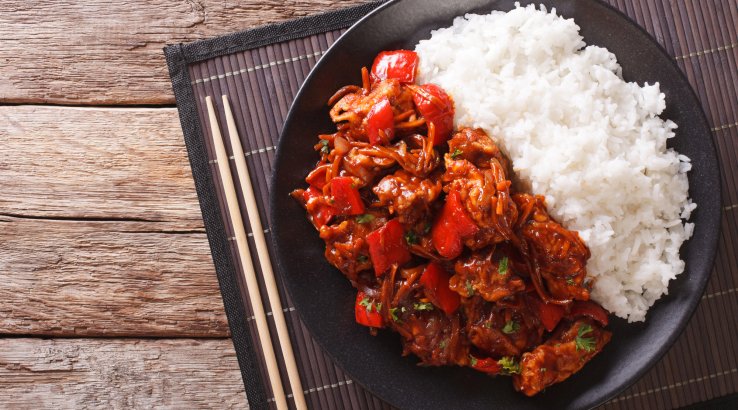 Курятина в соусі із чорного перця