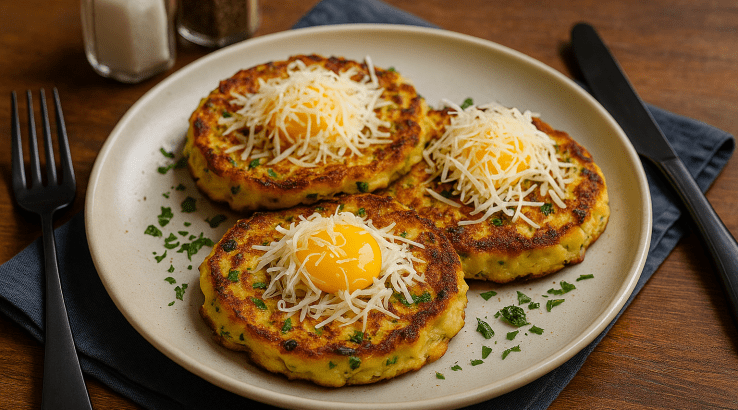 Сніданок з ковбасою яйцями та броколі