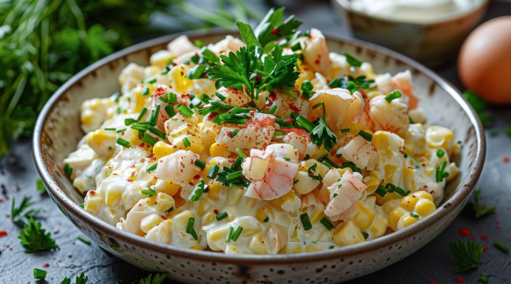 Салат з молодої капусти з крабовими паличками