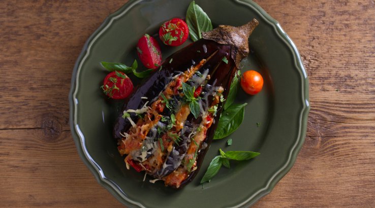 Фаршировані баклажани з м’ясом