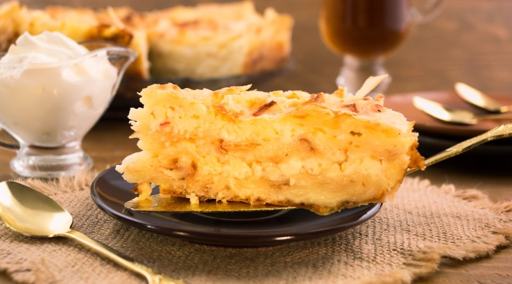 Яблучний пиріг без яєць і молока