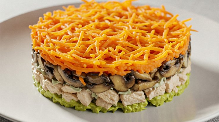 Салат «Лисичка» з куркою