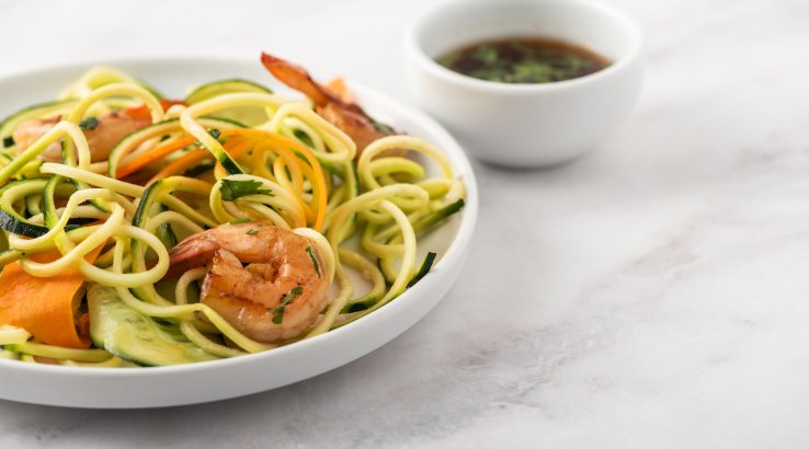 спагеті з креветками