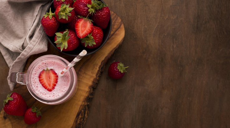 Лате з полуницею