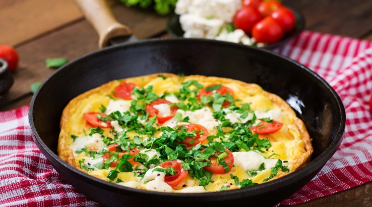 Омлет на багеті