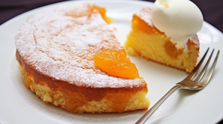 Десерт по-домашньому: пиріг на кефірі з абрикосовою заливкою