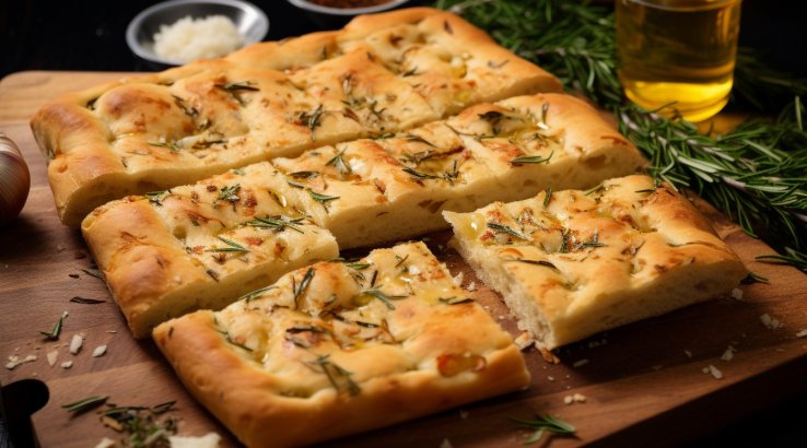 Італійський хліб фокача без вимішування тіста