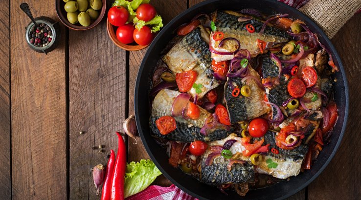 Запечена риба з овочами