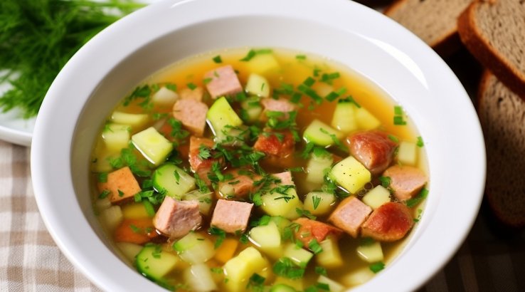 Окрошка на темному пиві