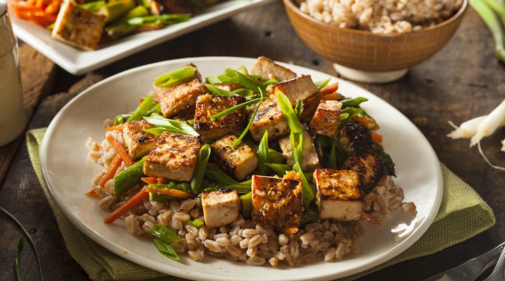 Стір-фрай із тофу з рисом