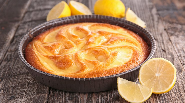 Простий нежирний лимонний пиріг