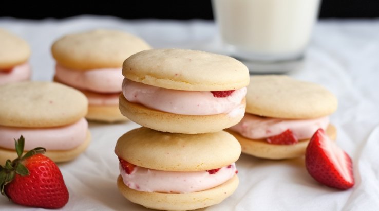 печиво-сендвіч з полуничним суфле