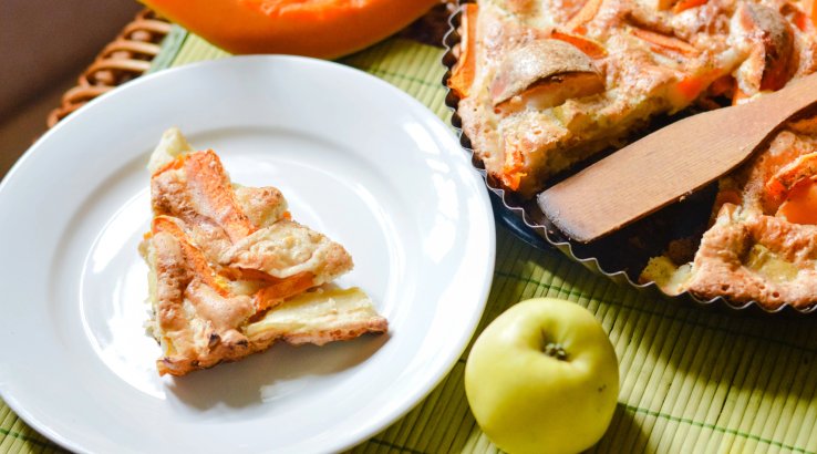 Пиріг з гарбуза та яблук