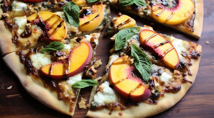 Нектаринова піца з песто