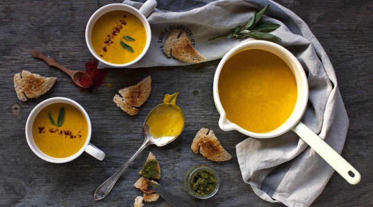 Суп з гарбуза з песто рецепт