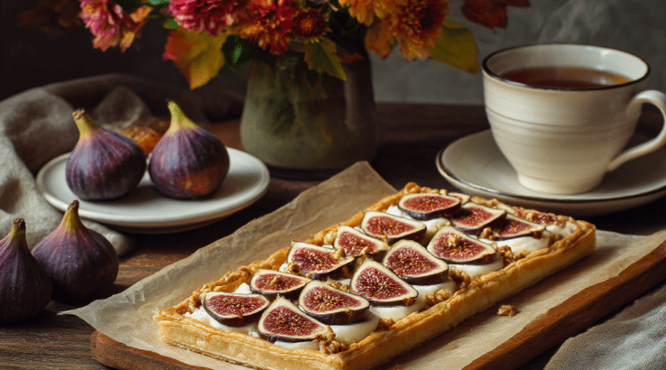 Слойка з камамбером та інжиром