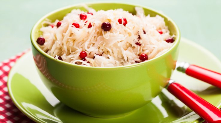 Квашена капуста з журавлиною