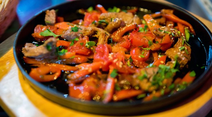 Куриная печень в японском стиле