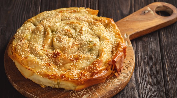 Сирний пиріг з тіста філо