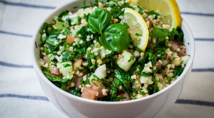 Лосось з булгуром - теплий салат