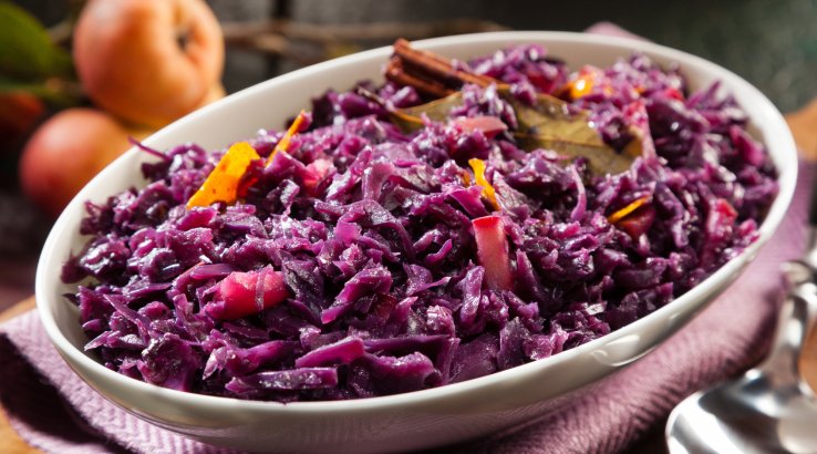 Смажена червона капуста