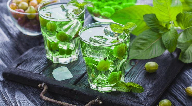 Компот из крыжовника и мяты