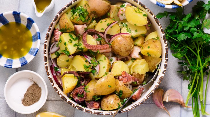 салат з восьминогом