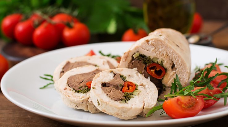 Курячий рулет з печінкою