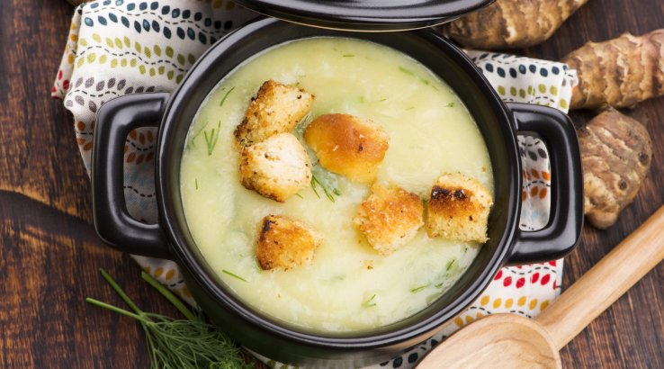 Крем-суп з топінамбура і грибів