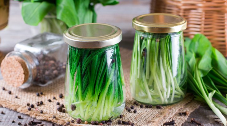 Смачний маринований молодий часник