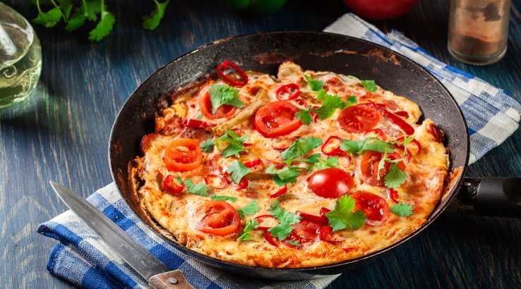 Ачма з лаваша з томатами