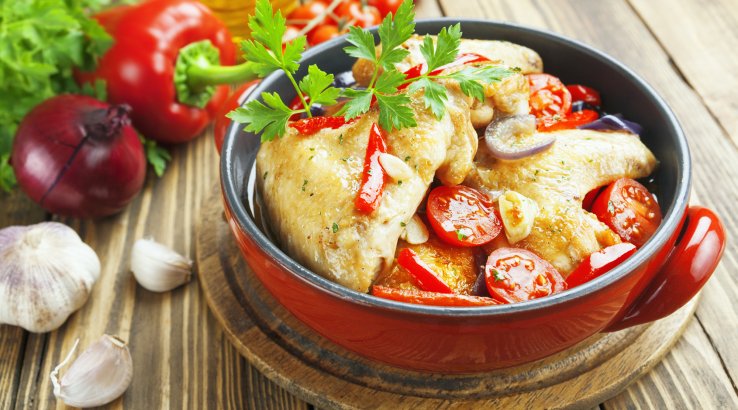 Курка з овочами