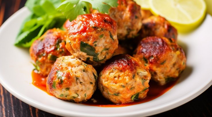 Запечені фрикадельки з кабачків та індички