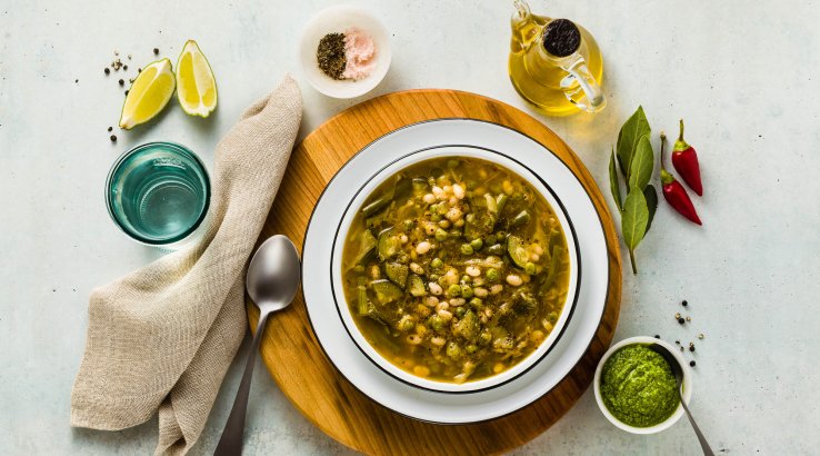 Суп мінестроне з песто рецепт