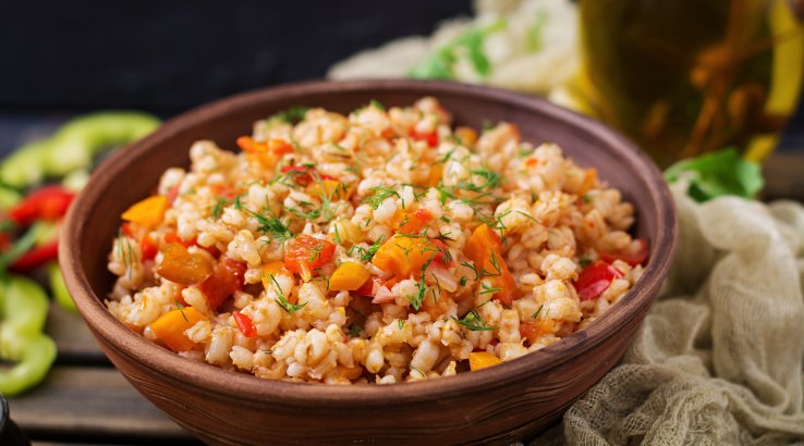 Перловка з овочами