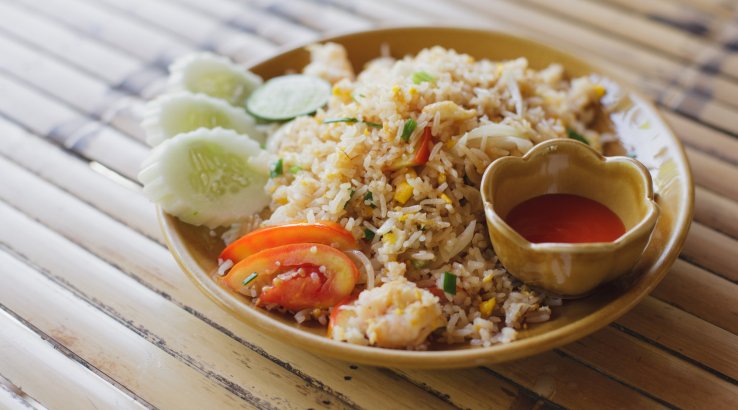 Кхао пад з овочами