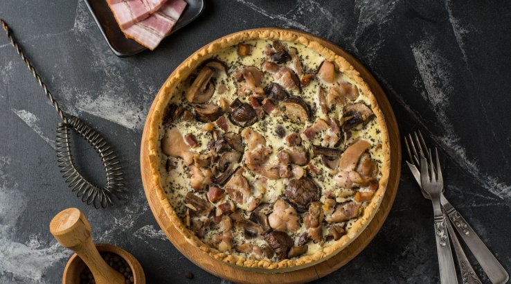 Гречаний кіш з грибами