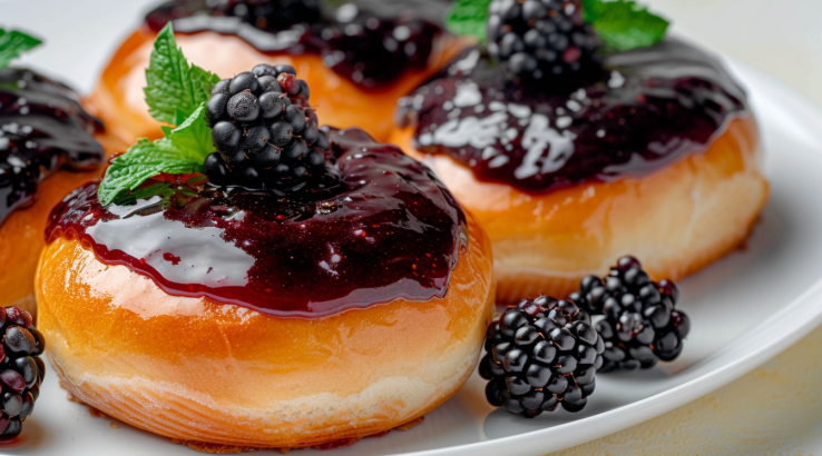 Ватрушки з сиром та ожиновим конфітюром