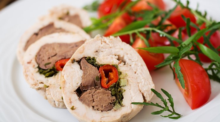 Курячий рулет з печінкою