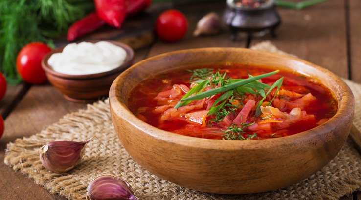 Борщ з рибними консервами