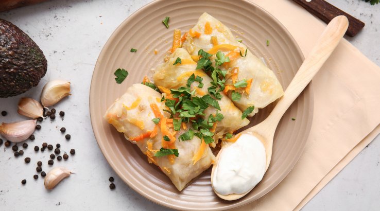 Голубцы с тертым картофелем и луком